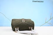 YSL Small SuedeLoulou Bag Green 23CM - 4