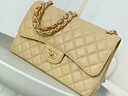 Chanel Caviar Leather Jumbo Flap Bag Gold/Silver Beige Large 30cm - 4