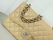 Chanel Caviar Leather Jumbo Flap Bag Gold/Silver Beige Large 30cm - 5