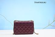 Chanel Caviar Quilted Studded CC Wallet On Chain WOC Burgundy-19cm - 2