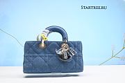 Dior Small D-Joy Bag Denim Blue-26CM - 1