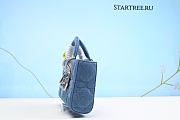 Dior Small D-Joy Bag Denim Blue-26CM - 4