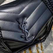 YSL Small Loulou Bag In Black with Black Hardware-23cm - 5