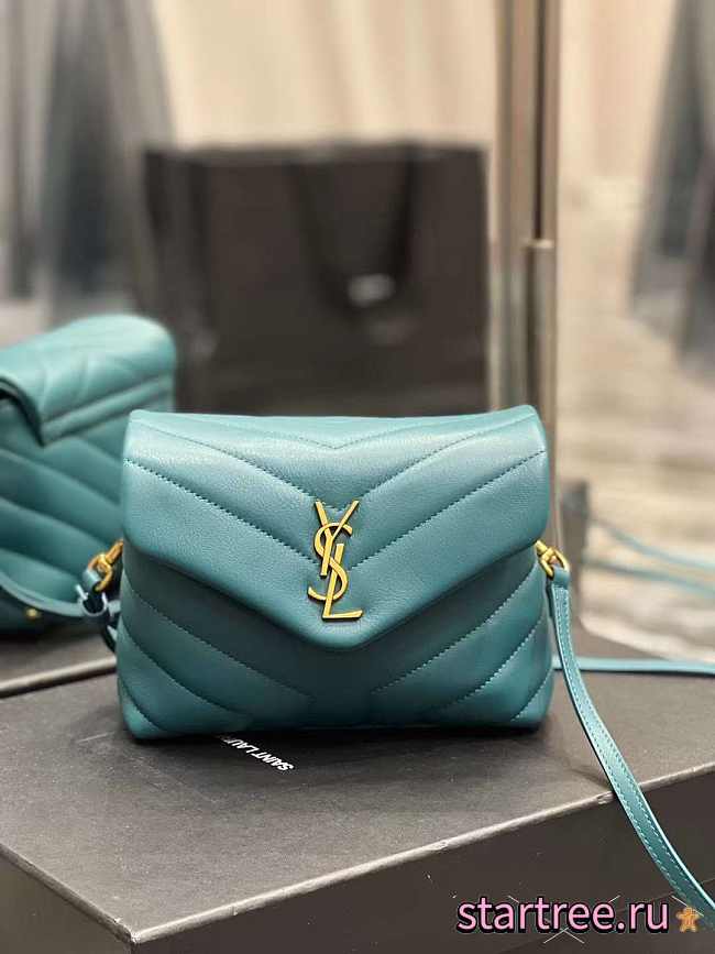 YSL | Toy LOULOU Blue - 467072 - 20 x 14 x 7 cm - 1