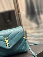 YSL | Toy LOULOU Blue - 467072 - 20 x 14 x 7 cm - 5