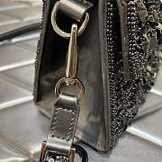 VALENTINO GARAVANI VSLING BAG WITH 3D EMBROIDERY BALCK - 6