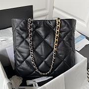 CHANEL Chanel Black Quilted Leather 19 Shopper Tote - 4