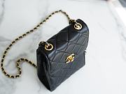 CHANEL Lambskin Quilted Flap Phone Holder With Chain Black - 6