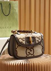 GUCCI BAMBOO 1947 JUMBO GG SMALL TOP HANDLE BAG - 4