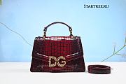 Dolce Gabbana DG Amore Bag In Crocodile Leather Red BB6675   - 1