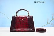 Dolce Gabbana DG Amore Bag In Crocodile Leather Red BB6675   - 2