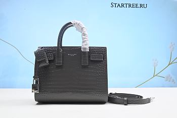 YSL SAC DE JOUR SMALL IN MATTE CROCODILE EMBOSSED LEATHER