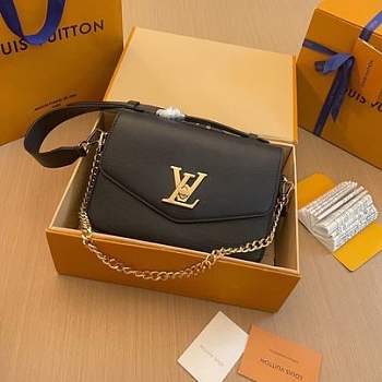 LOUIS VUITTON Oxford Black Calfskin-22cm