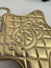 Chanel Star-Shaped Gold Lamskin Bag - 5