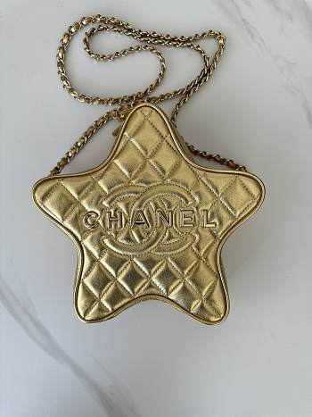 Chanel Star-Shaped Gold Lamskin Bag