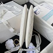 Chanel 24C Big CC Lamskin White Bag AS4596 - 5