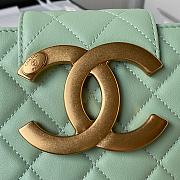 Chanel 24C Big CC Lamskin Green Bag AS4596 - 2