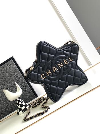 Chanel Star-Shaped Black Lamskin Bag