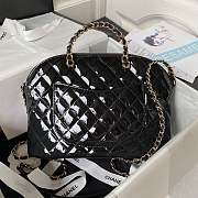 Chanel 23s Shopping Bag Patent Gold Metal Black-20.5 × 28.5 × 7 cm - 2