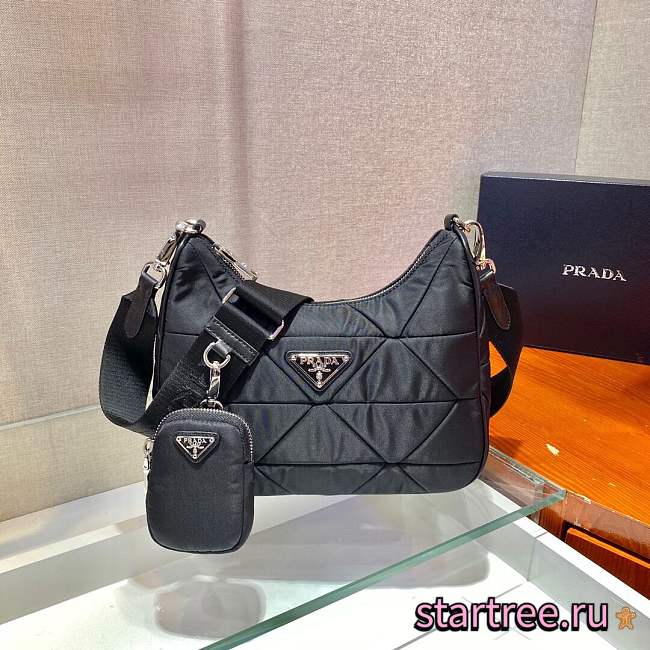 Prada- Padded Nylon Shoulder bag- 1BC151 -24x17x7cm - 1