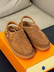 Louis Vuitton Aspen Platform Clog Cognac Slipper - 1