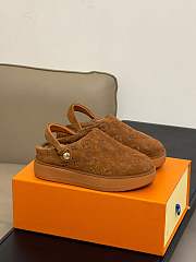 Louis Vuitton Aspen Platform Clog Cognac Slipper - 6