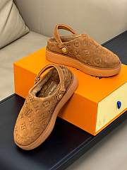 Louis Vuitton Aspen Platform Clog Cognac Slipper - 5