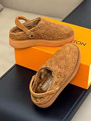 Louis Vuitton Aspen Platform Clog Cognac Slipper - 3