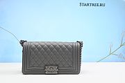 Chanel Boy Flap Caviar Grey Medium Bag-25cm - 1