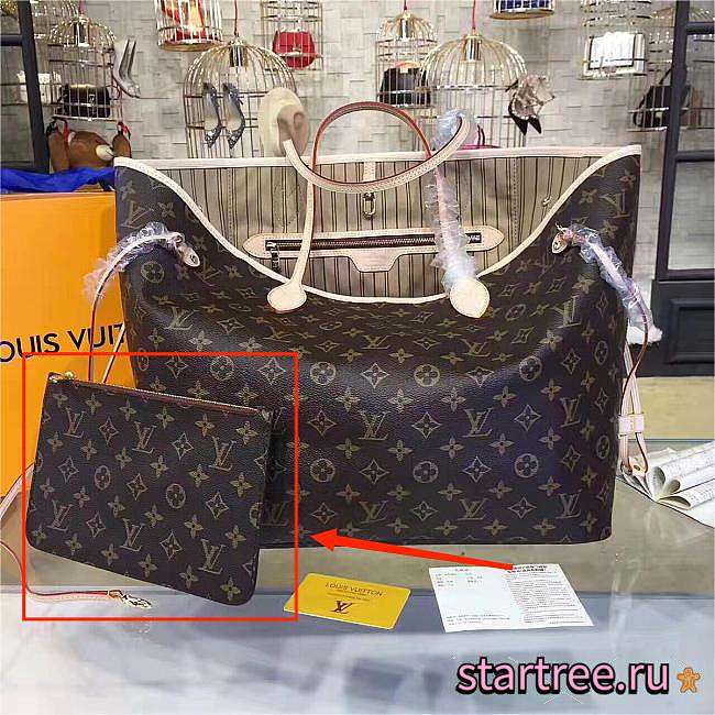 Louis Vuitton | Neverfull GM Beige 3626 Pouch - 1