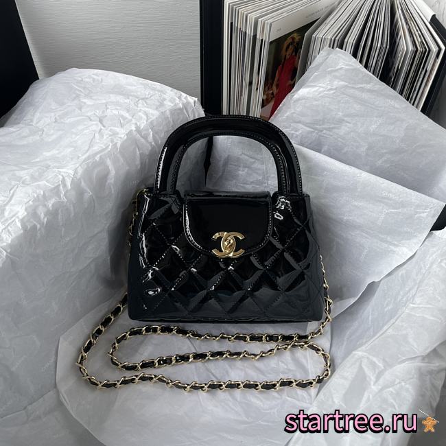 CHANEL Mini Shopping Bag Black-13 × 19 × 7 cm - 1