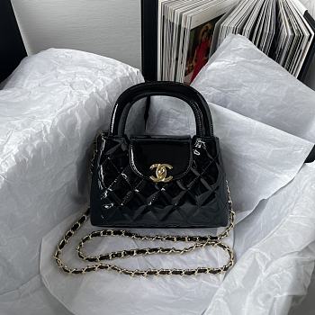 CHANEL Mini Shopping Bag Black-13 × 19 × 7 cm