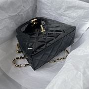 CHANEL Mini Shopping Bag Black-13 × 19 × 7 cm - 6