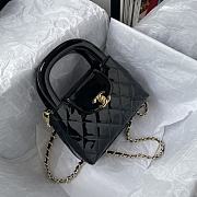 CHANEL Mini Shopping Bag Black-13 × 19 × 7 cm - 5