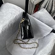 CHANEL Mini Shopping Bag Black-13 × 19 × 7 cm - 3