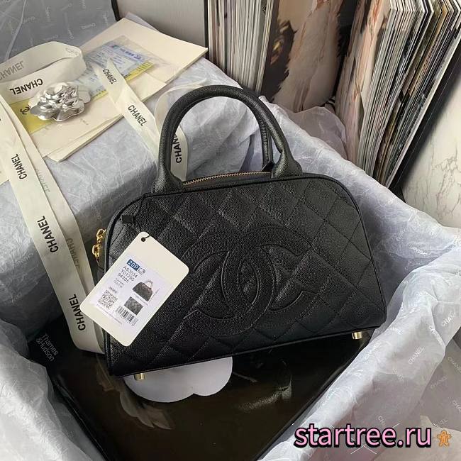 Chanel Bowling Handbag Black Caviar - 1