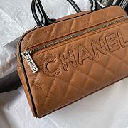 Chanel Bowling Handbag Brown Caviar - 5