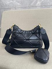 Prada Padded Calfskin Shoulder Bag in Black - 1BC151 - 24x17x7cm - 5