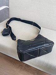 Prada Padded Calfskin Shoulder Bag in Black - 1BC151 - 24x17x7cm - 4