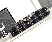 CHANEL 2023 Fall Black Tweed Chain & Pearl Embellished Bag - 4
