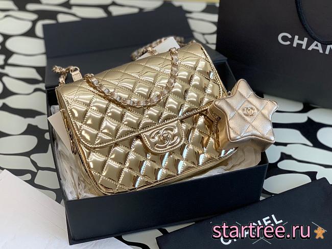 Chanel Backpack & Star Coin Purse Gold-18.5*23.5*8.5CM - 1