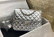 Chanel Backpack & Star Coin Purse Silver-18.5*23.5*8.5CM - 1