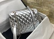 Chanel Backpack & Star Coin Purse Silver-18.5*23.5*8.5CM - 5