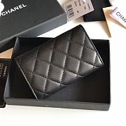 CHANEL Card Holder Lambskin leather Black Gold-11*8.5*3cm - 3