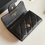 CHANEL Card Holder Lambskin leather Black Gold-11*8.5*3cm - 4
