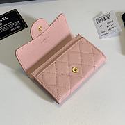 CHANEL Card Holder Pink Caviar leather Gold-11*8.5*3cm  - 3
