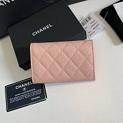 CHANEL Card Holder Pink Caviar leather Gold-11*8.5*3cm  - 2