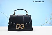 Dolce Gabbana DG Amore Bag In Calfskin Leather Black - 1