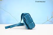 Padded Cassette Mallard Blue Leather Bag In Light Blue-26cm - 4