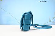 Padded Cassette Mallard Blue Leather Bag In Light Blue-26cm - 2